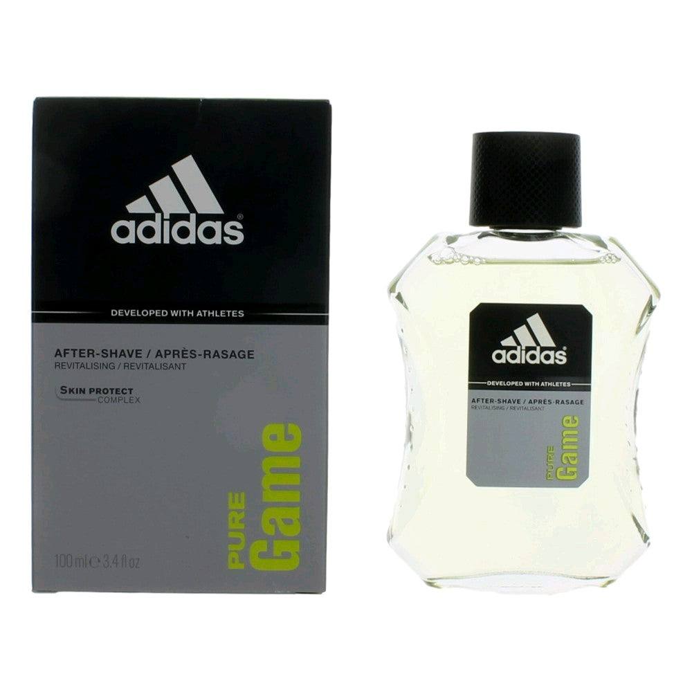Bottle of Adidas Pure Game by Adidas, 3.4 oz After Shave for Men